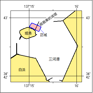 防波堤補修工事位置図