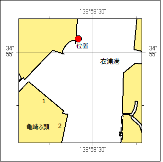 灯付浮標不存在位置図