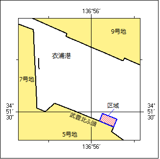海上訓練位置図