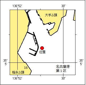 灯付浮標補修作業位置図