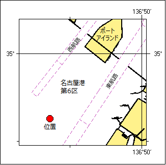 水中障害物存在位置図