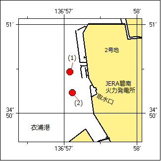 灯付浮標設置位置図
