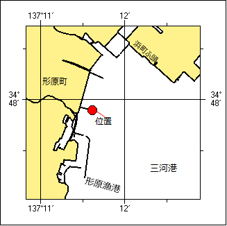標識灯消灯（三河港北部）