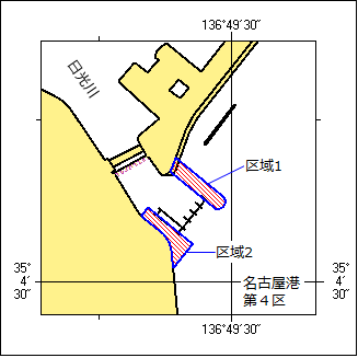 護岸存在位置図