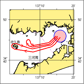 ヨットレース位置図