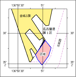灯付浮標撤去作業等位置図