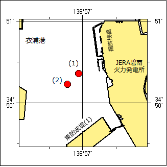灯付浮標設置位置図