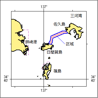 海底送水管敷設作業位置図