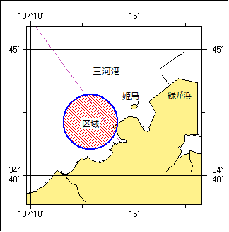 ヨットレース位置図