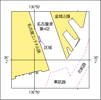 汚濁防止膜設置作業等位置図