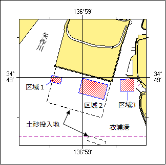 覆砂作業等位置図