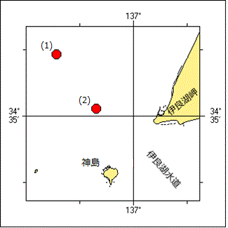 灯浮標交換作業位置図