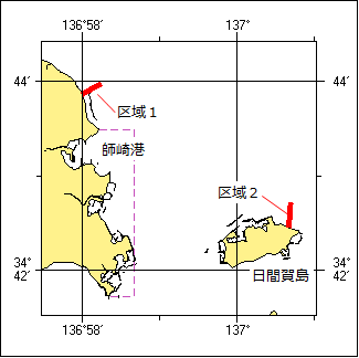 海底線点検作業位置図