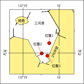 灯付浮標設置作業位置図