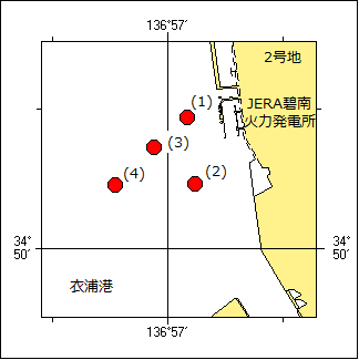 灯付浮標点検作業位置図