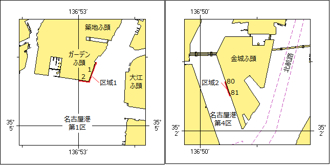 潜水作業位置図