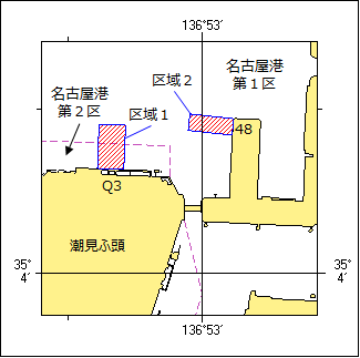 桟橋撤去工事位置図