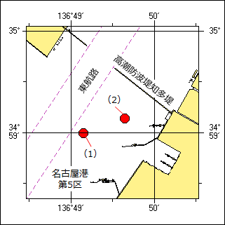 灯付浮標点検作業位置図
