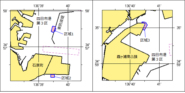 防波堤改良工事等位置図