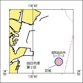 海上訓練実施位置図