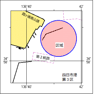 海上訓練実施位置図