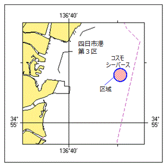 海上訓練実施位置図