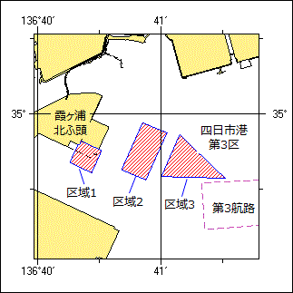 岸壁築造工事位置図