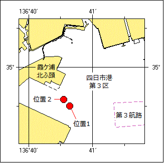 水中障害物存在位置図