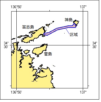 海底電力線敷設作業区域図