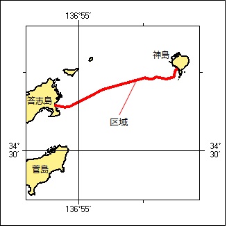 海底電力線敷設区域図