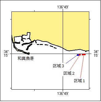 潜堤存在等区域図