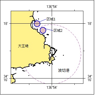 魚礁設置作業区域図