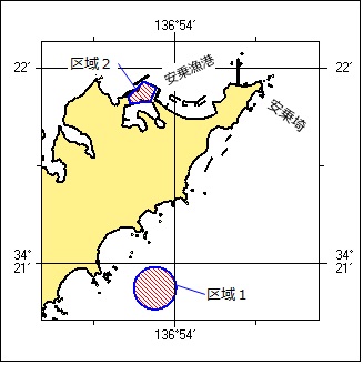 魚礁設置作業区域図