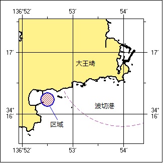 魚礁設置作業区域図