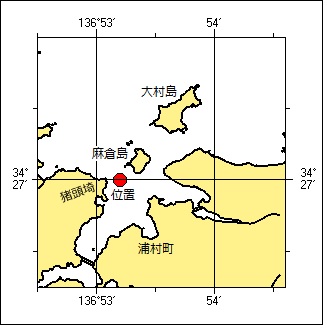 灯台現状変更（予告）位置図