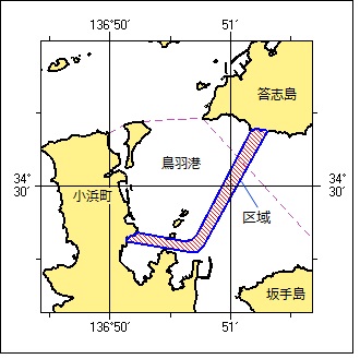 海底線調査作業区域図