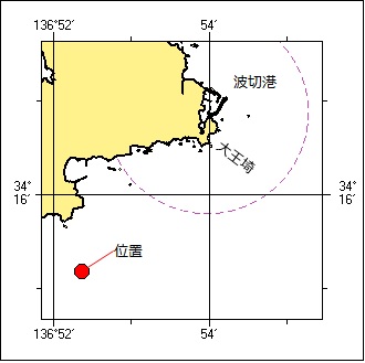 海底波高計点検作業位置図