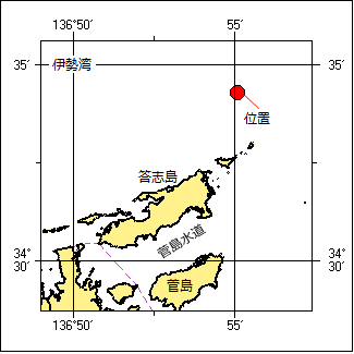 沈船撤去作業（伊勢湾ー答志島北東方海域）場所