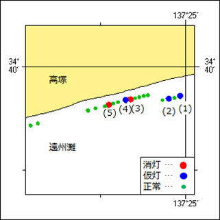 標識灯消灯等位置図