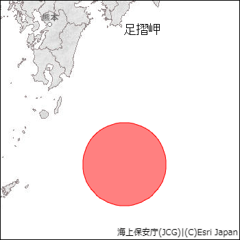 海面落下予想区域