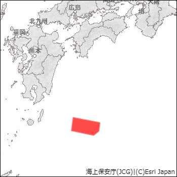 海面落下予想区域