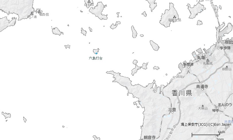 六島灯台位置図