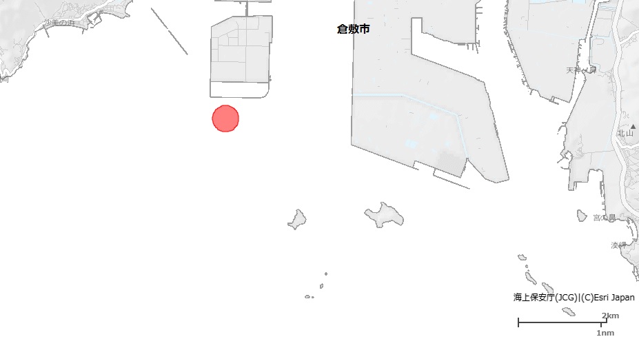 アンカー等捜索作業(水島港内)位置図