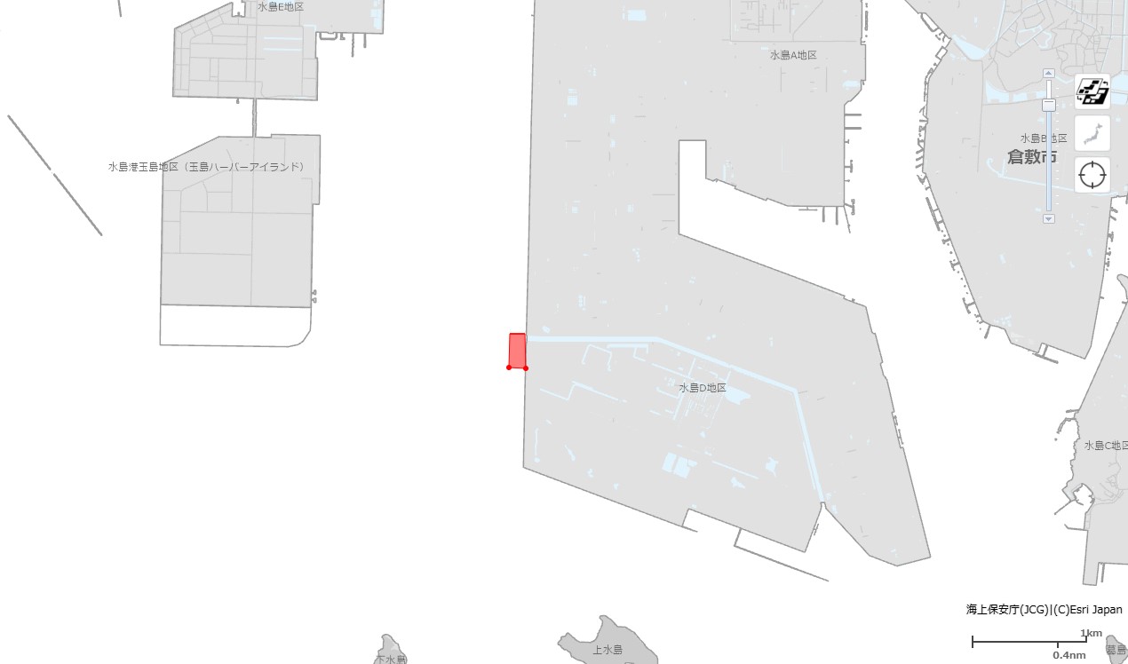 砕石投入工事（水島港内）