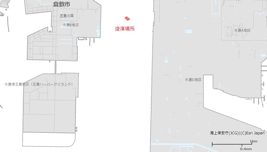 浚渫作業区域図（水島港内）