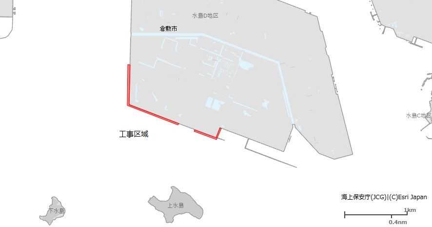 被覆防食補修工事区域図