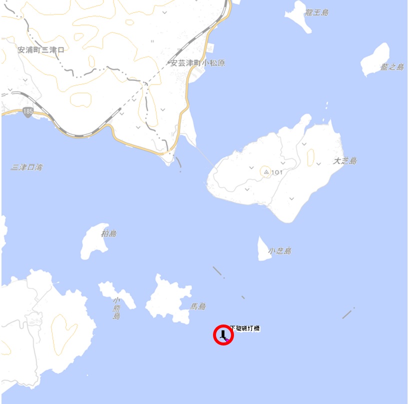 下碇磯灯標改良改修工事