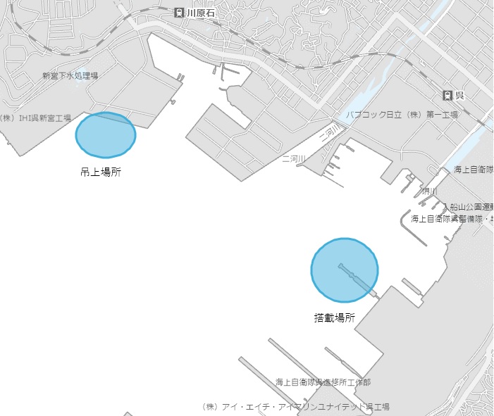 起重機船作業（呉港呉区）