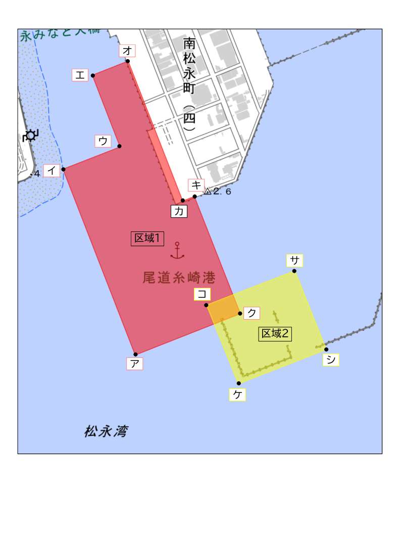 作業位置図（松永湾）