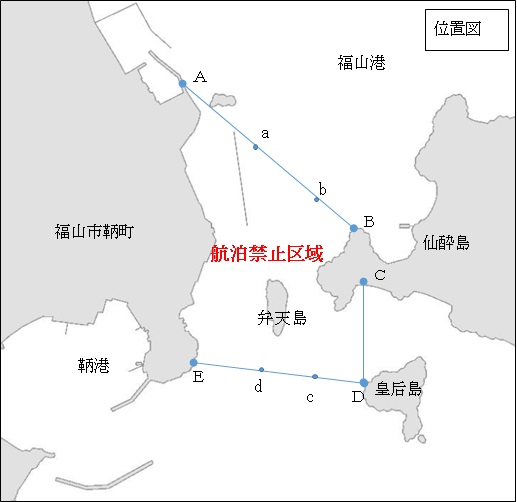 花火大会位置図（福山港）
